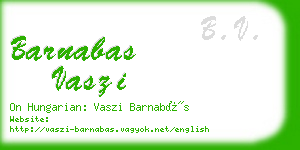 barnabas vaszi business card